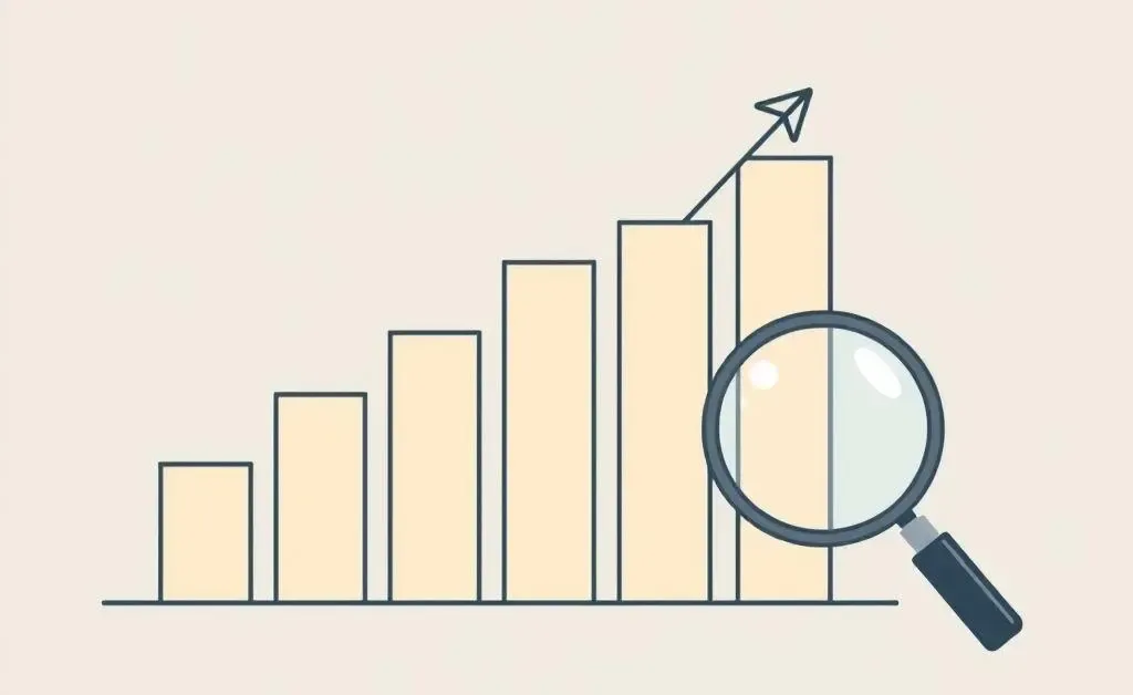 Illustration of upward trending bars and investment strategies