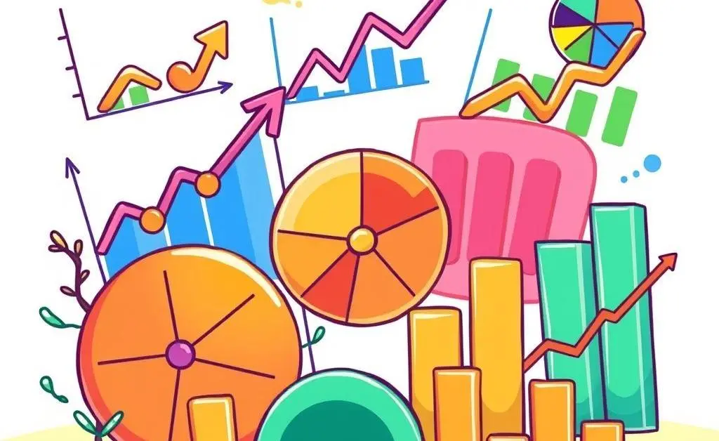 Multiple different investment strategies represented as colorful charts
