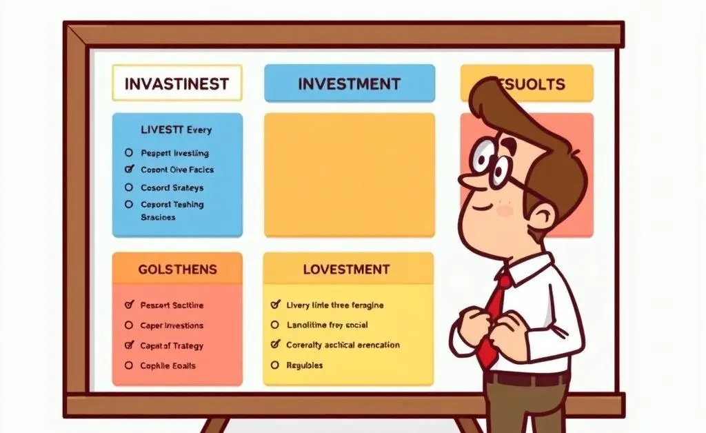An investor with a board of strategy goals