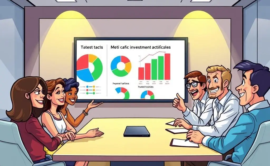 Group discussing investment strategies in a boardroom