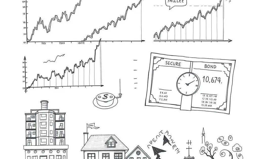Hand-drawn illustration of investment options