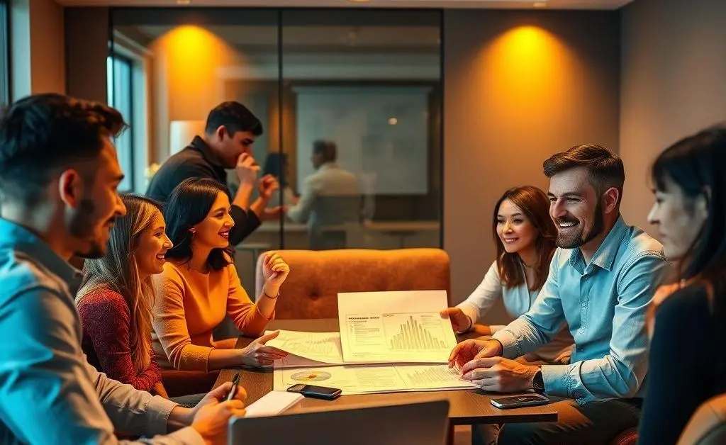 A warm and lively meeting of a small group of real estate investors