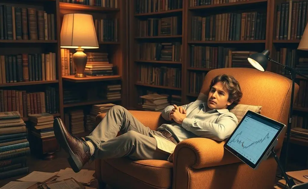A person contemplating tech stocks.