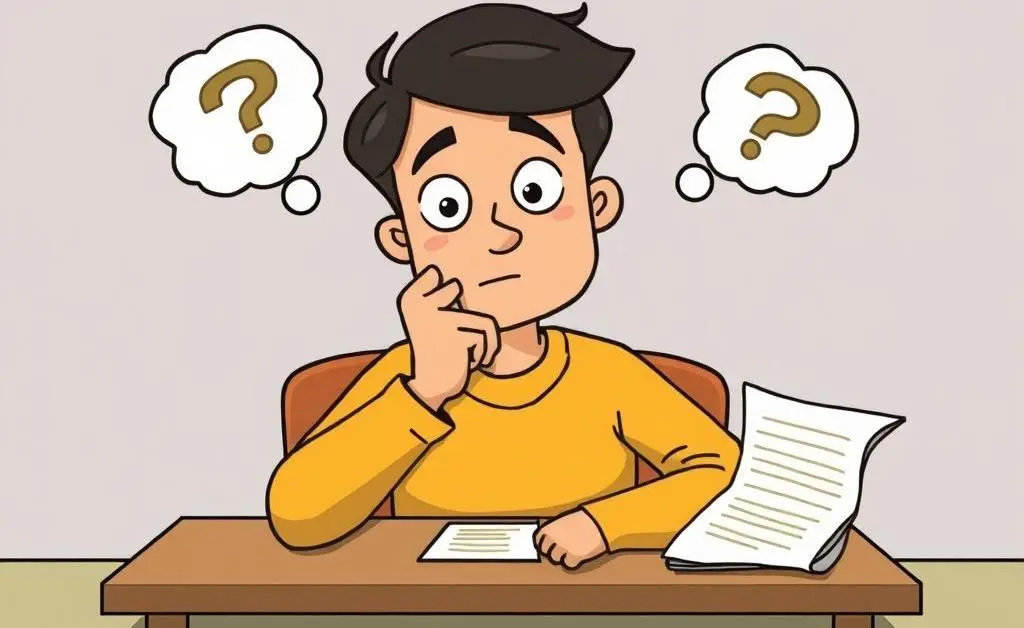 A person pondering over investment options with financial documents.