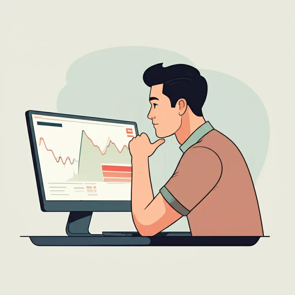 Investor Analyzing Stock Charts