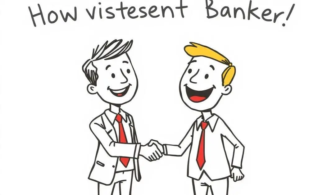 A happy new banker, excited about a new role