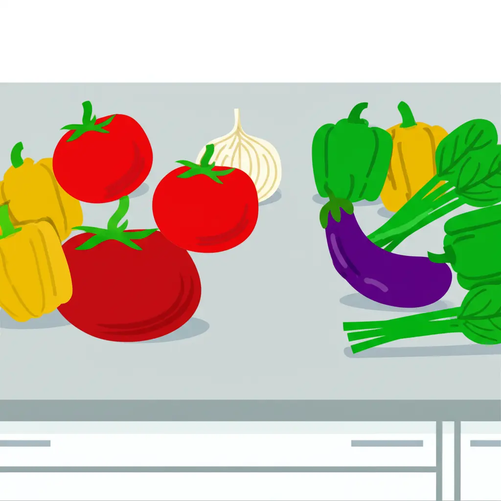 Fresh ingredients on a modern kitchen counter