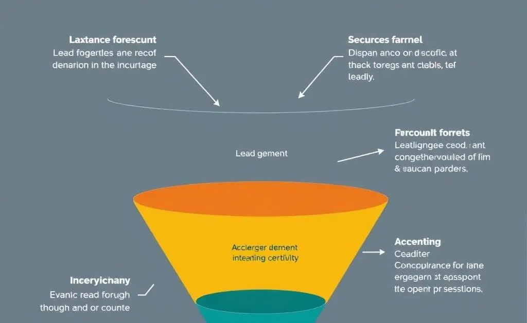 A simple funnel diagram illustrating the stages of lead generation in insurance.