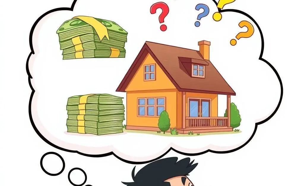 A thought bubble illustrating concepts related to mortgages
