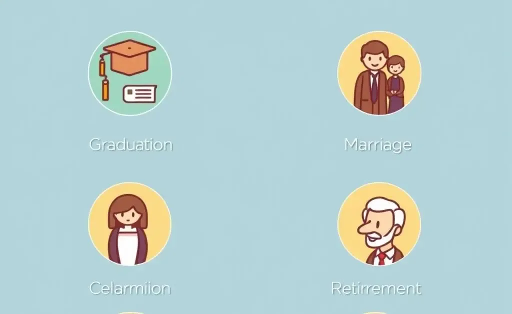 Checklist with life stages for planning life insurance