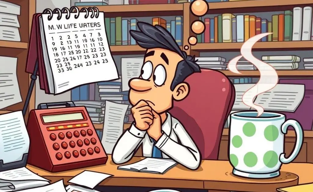 Desk with life insurance plans and calculator