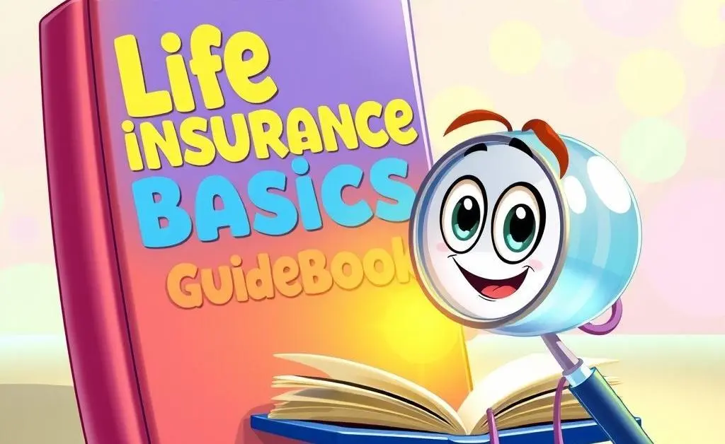 A guidebook on life insurance basics being examined closely