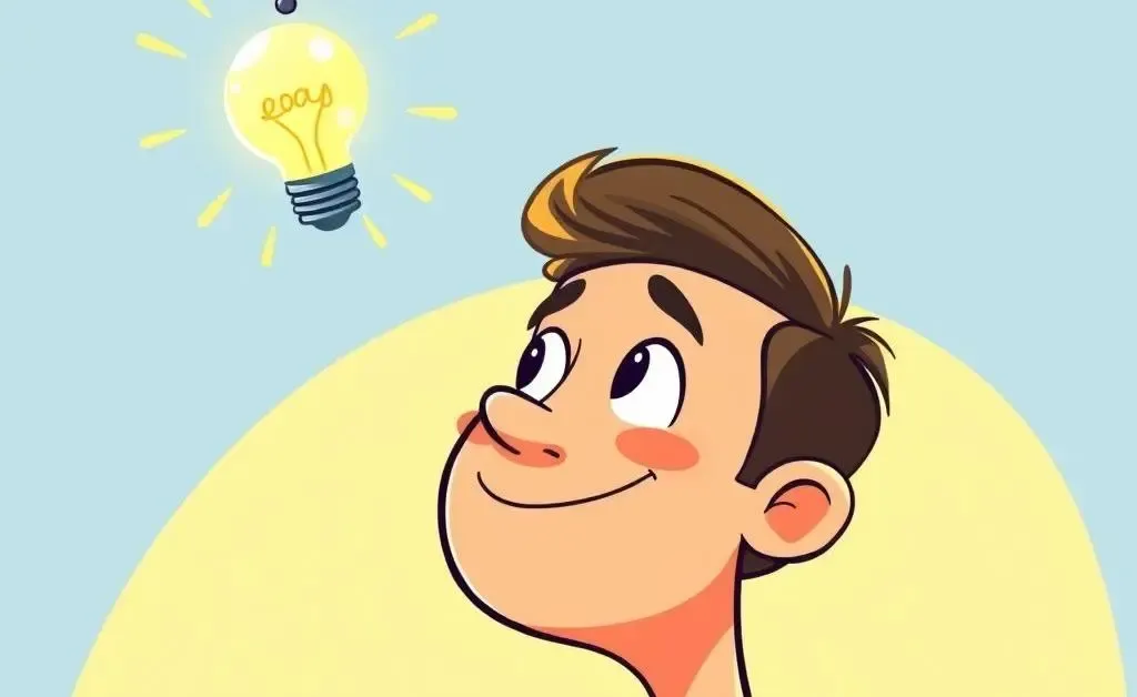 A person with a lightbulb symbolizing a new idea about loans