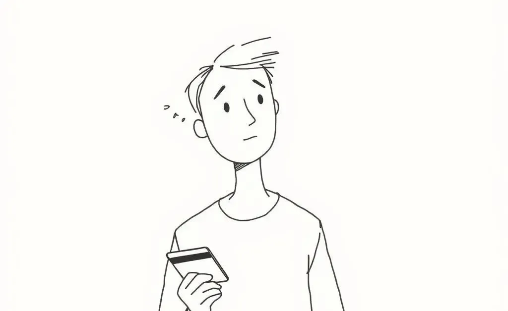 Person realizing a financial insight while managing credit