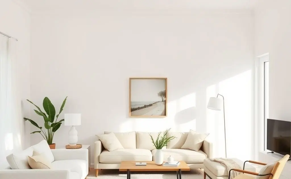 An organized and simple living room with minimal decor
