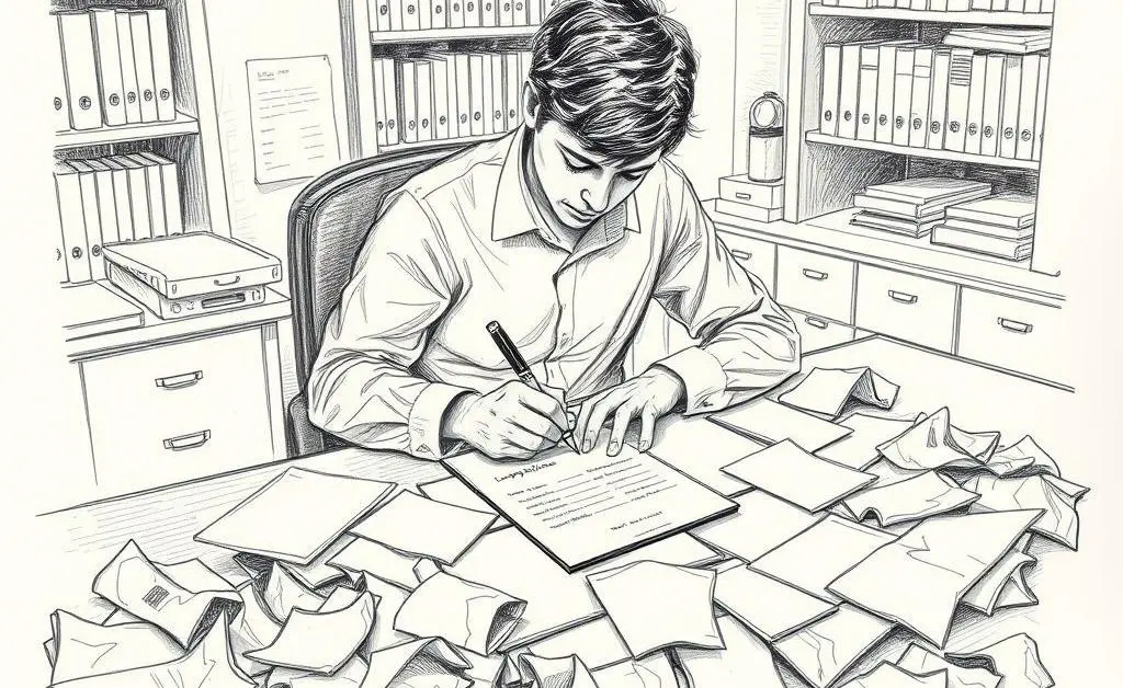 Person filling out a loan application form