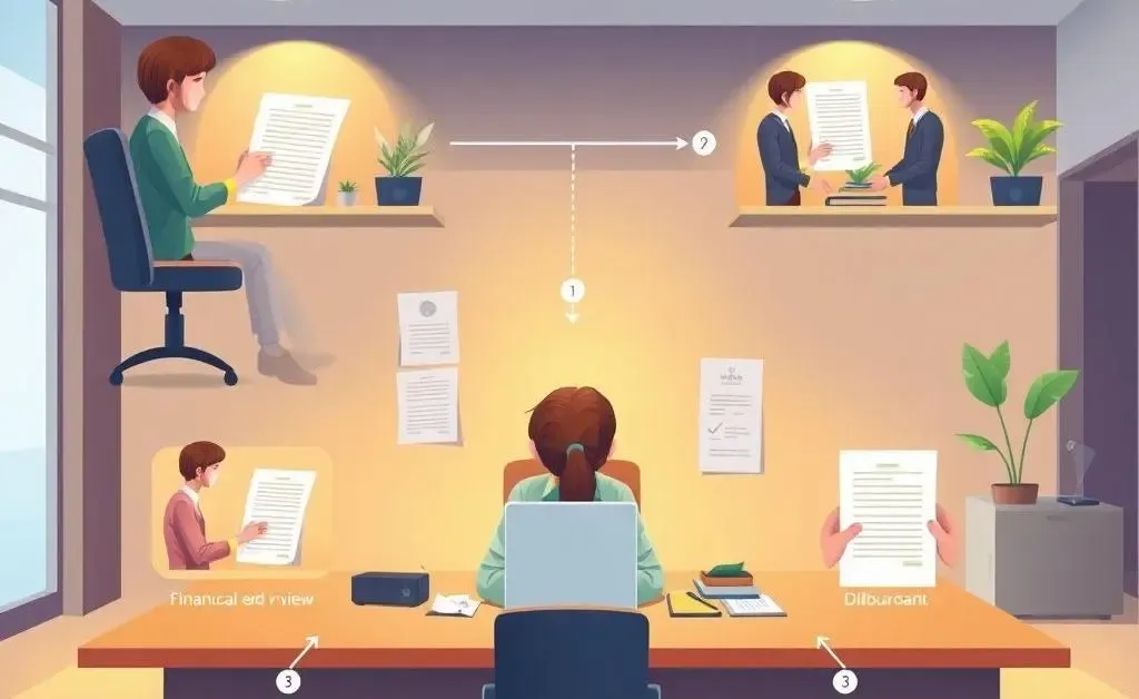 Illustration of loan application steps