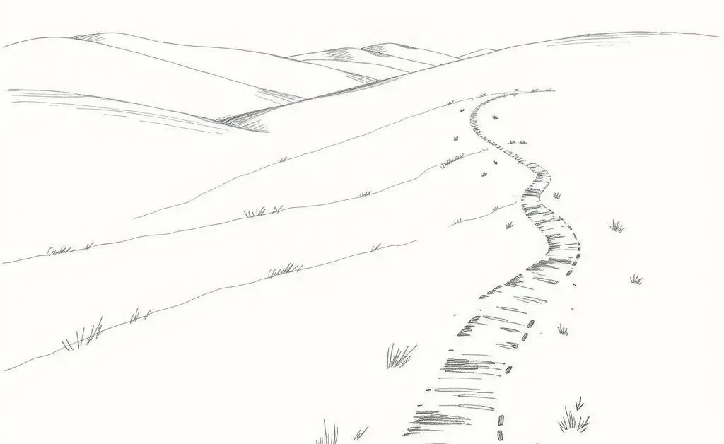 Illustration of a path showing the mortgage loan process steps.