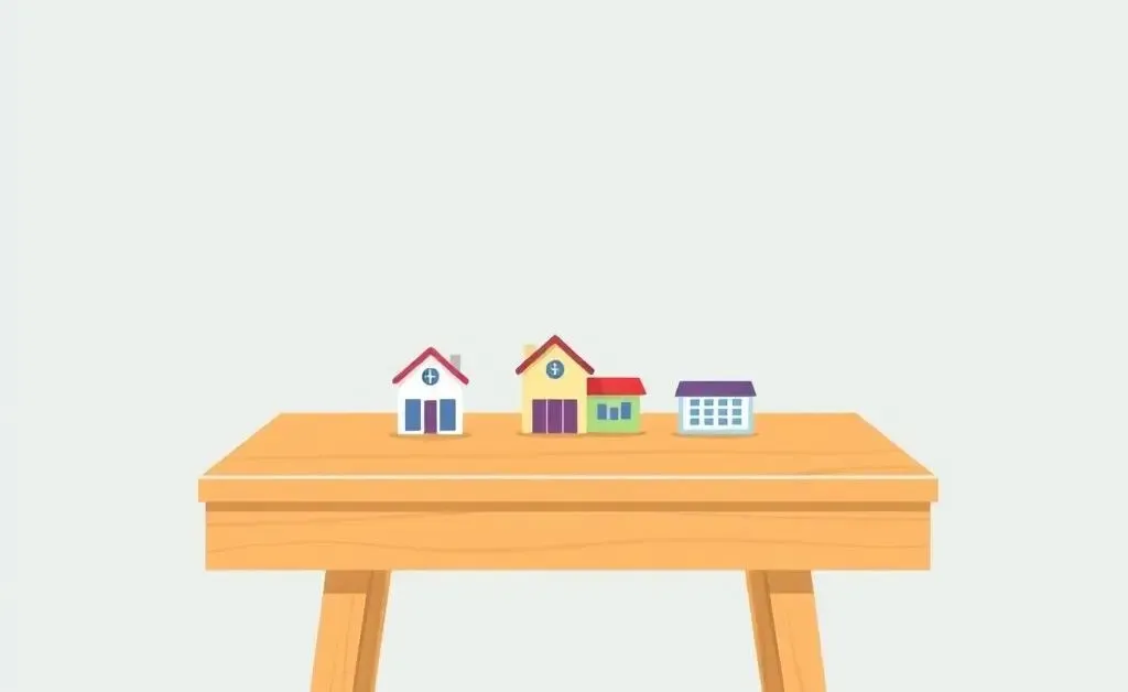 Cartoon table with a summary of loan options in Georgia