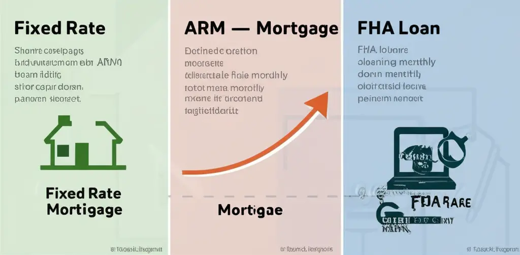 Illustration comparing different types of mortgage loans.