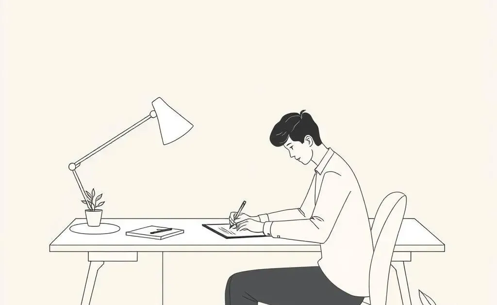 Person writing long-term investment goals