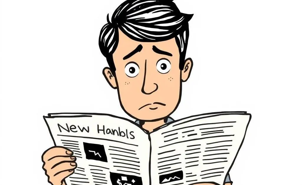 Illustration of a person puzzled by financial news