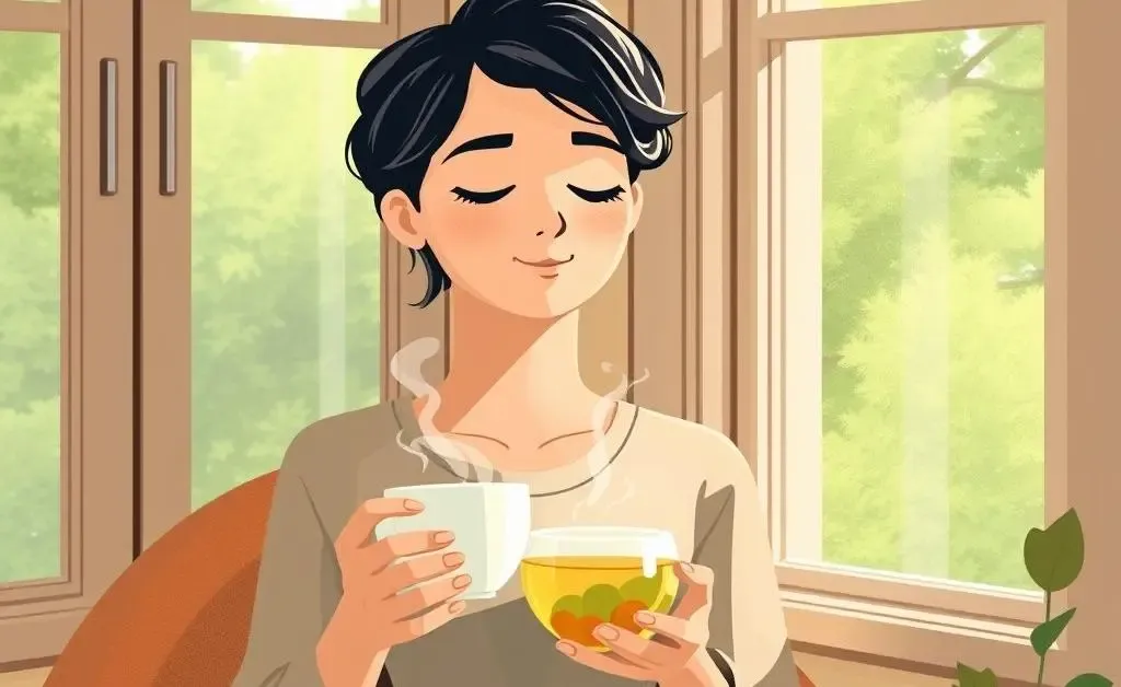 Person taking a mindful break