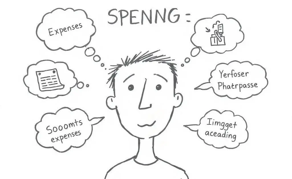 A person thinking before spending