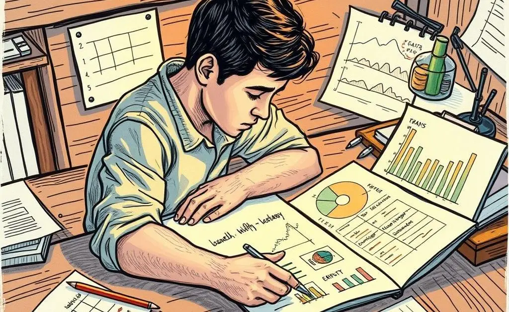 Person thoughtfully planning financial strategy
