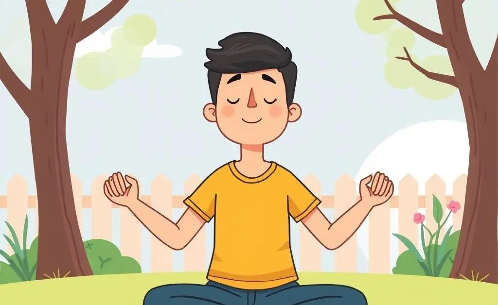 Someone practicing meditation to improve focus