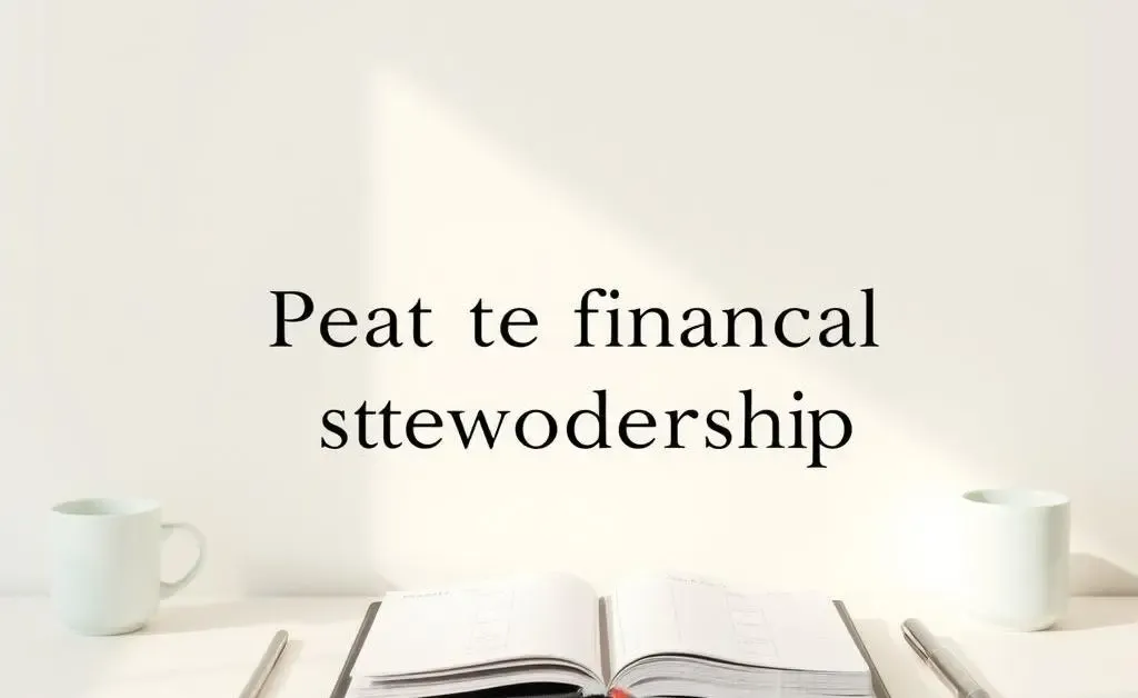 A serene, minimalist image depicting calm and mindful money management
