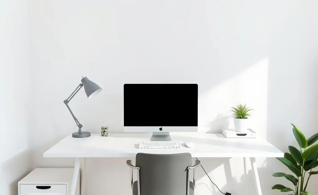 Enjoyable minimalist home office setup