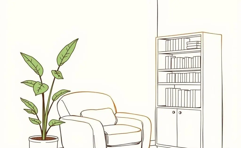 A cozy, minimalist living room
