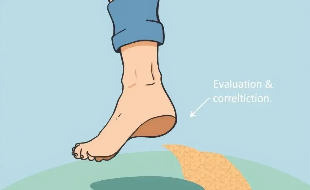 A foot stepping back on a path as a visual metaphor for reevaluation.