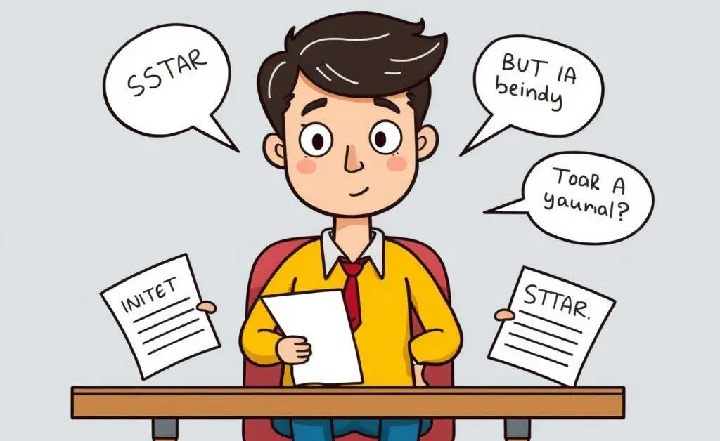 Person preparing for a mock interview