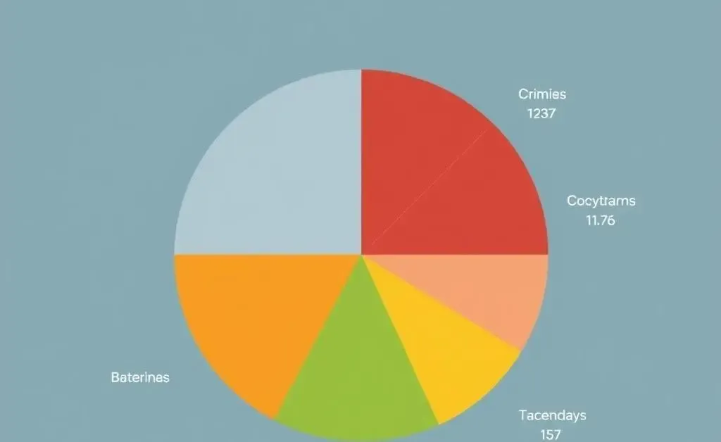 A simple pie chart illustrating different monthly budget categories.