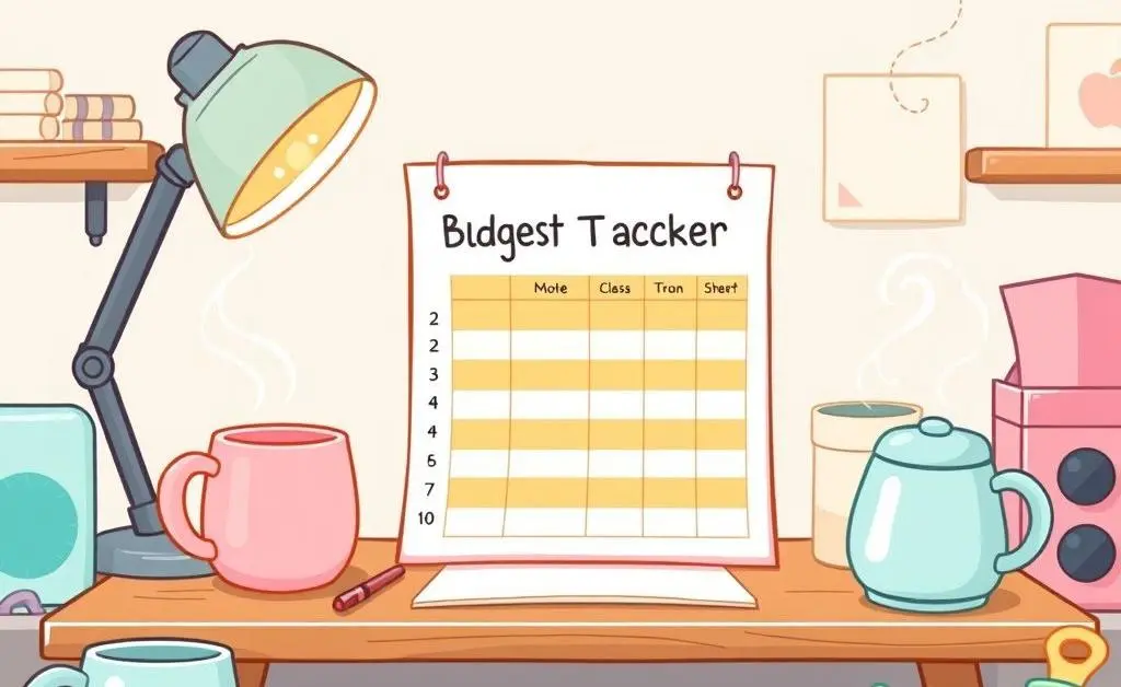 Monthly budget tracker designed for new parents