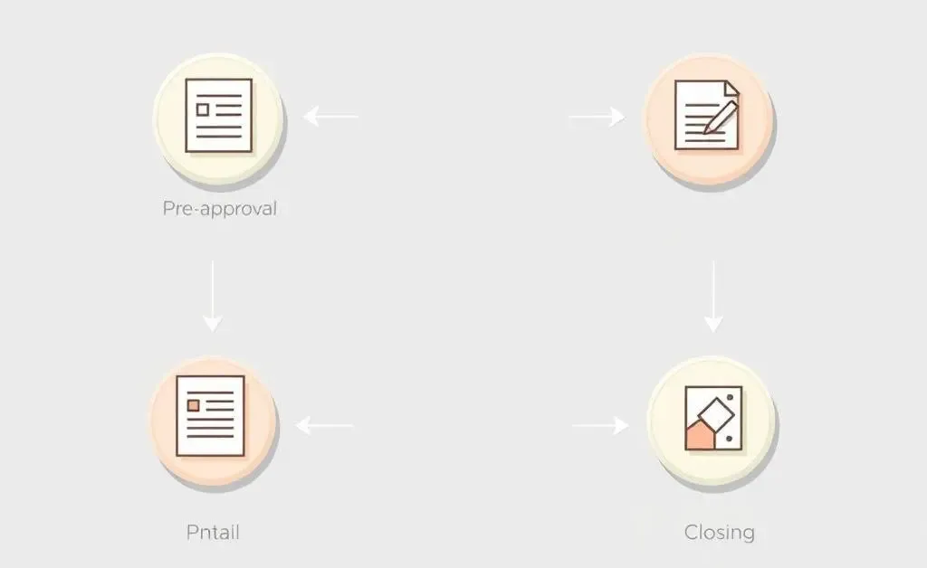 A flowchart of the mortgage process