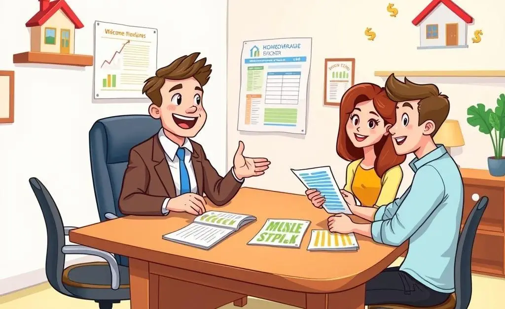 Friendly mortgage broker consultation