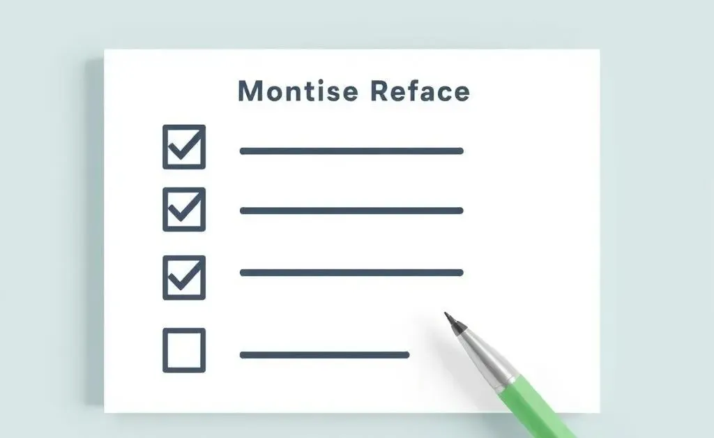 Minimalist image of a checklist titled 'Mortgage Pre-Approval'