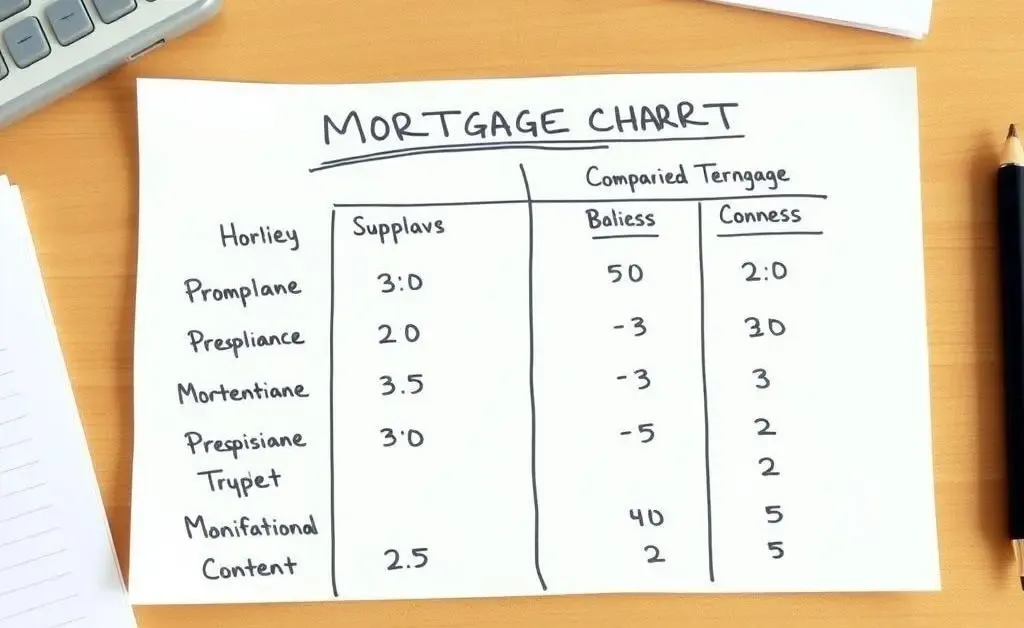 Comparison chart of different mortgage types