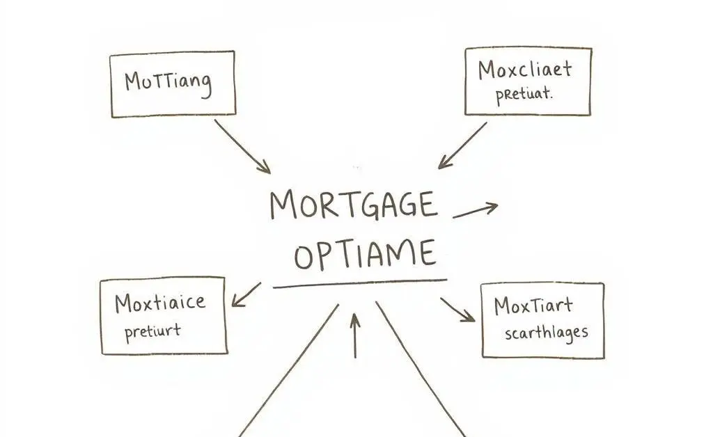 A hand-drawn flowchart illustrating different mortgage options in a simple, friendly style.