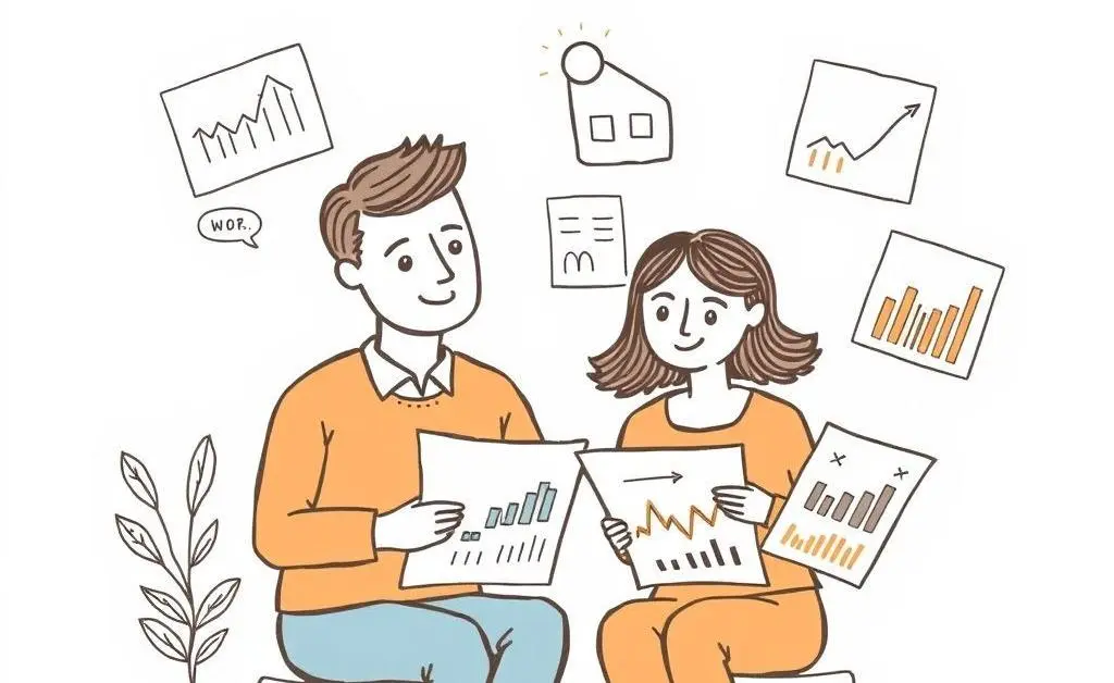 Couple planning mortgage payments
