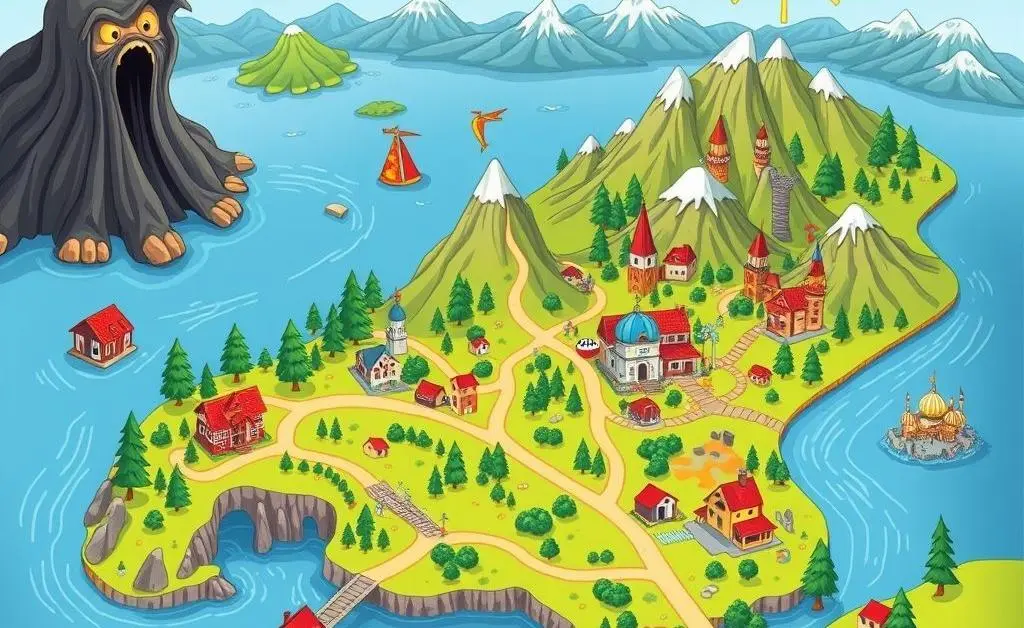 A map illustrating a journey from mortgage debt to financial freedom.