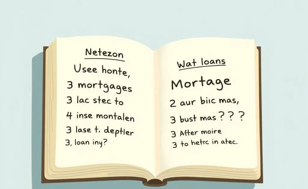 Open notebook with mortgage-related questions