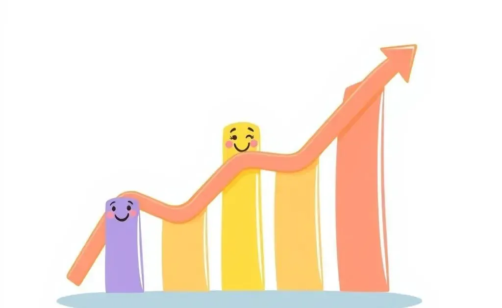 A growth chart showing upward movement, symbolizing motivation.