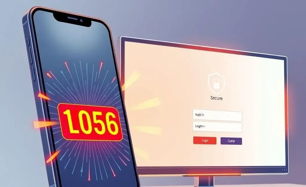 Multi-factor authentication with a smartphone and computer screen