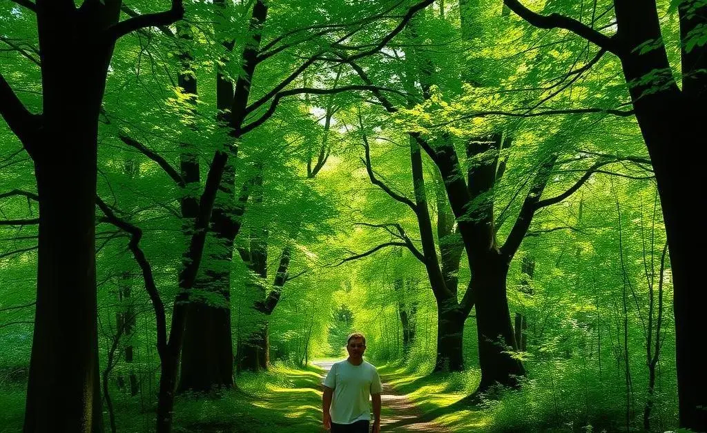 A peaceful walk in nature.