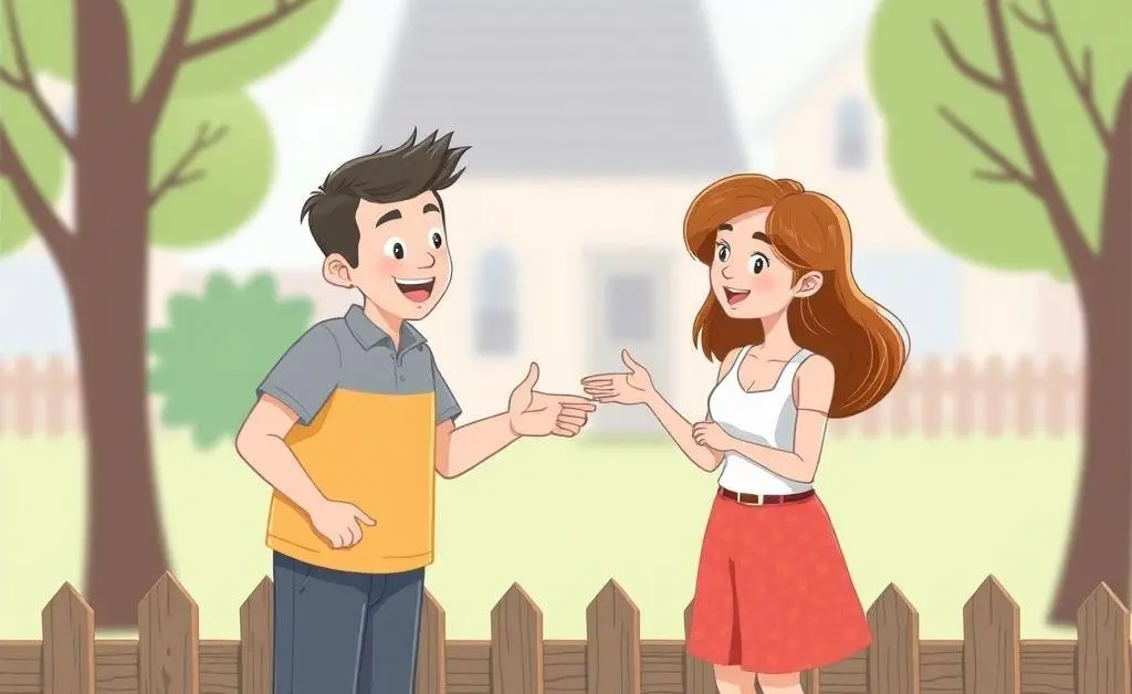 Two neighbors having a conversation.