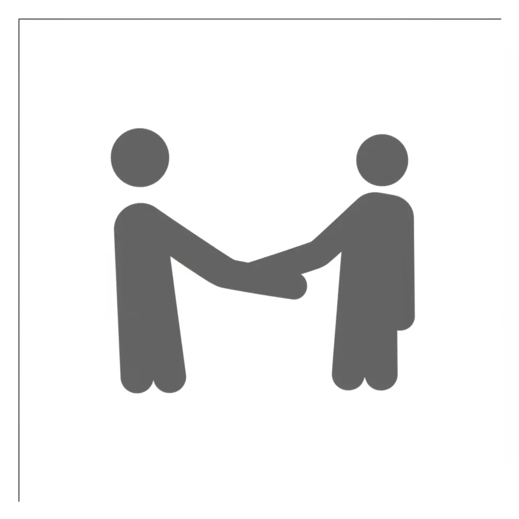 Neighbors shaking hands in agreement